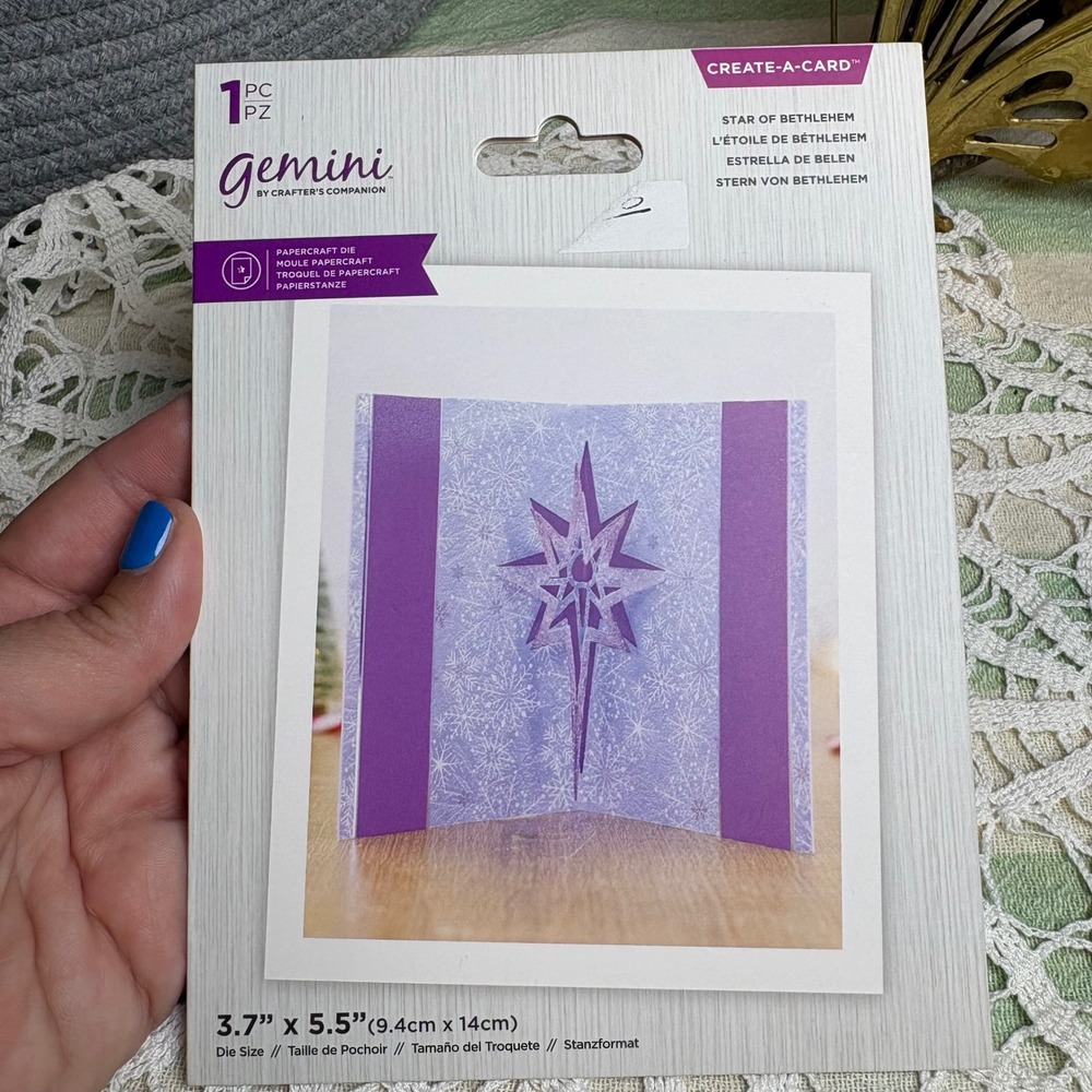 Gemini Crafters Companion Star Of Bethlehem Papercraft Die Christmas Card DIY